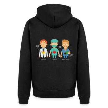 anesthésiste - Veste à capuche bio Premium Unisexe - noir - Dos - Nico (187cm)