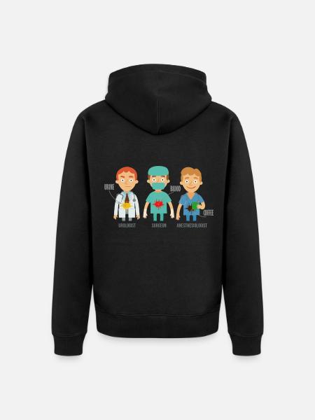 Anästhesist Urologe Chirurg Lustig Geschenkidee - Premium økologisk unisex-hættejakke - sort