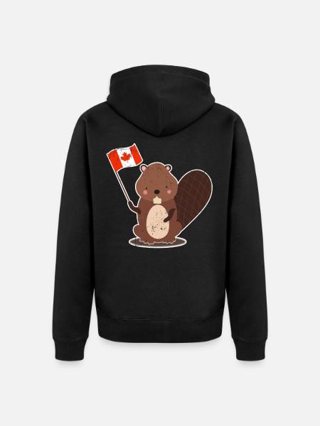 Biber - Unisex Premium Bio Zip Hoodie - Schwarz