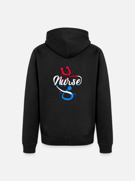 Stéthoscope infirmière - Veste à capuche bio Premium Unisexe - noir