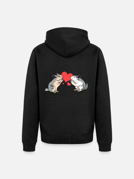 chinchilla - Veste à capuche bio Premium Unisexe - noir