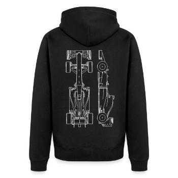 Voiture de course Racing F1 idée cadeau homme - Veste à capuche bio Premium Unisexe - noir - Dos - Nico (187cm)