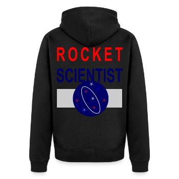 Rocket Scientist Researcher Rocket Scientist - Unisex Premium Organic Zip Hoodie - black - Back - Nico (187cm)