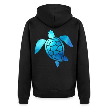 Marine Biology marine biologie océan biobiologiste marin - Veste à capuche bio Premium Unisexe - noir - Dos - Nico (187cm)