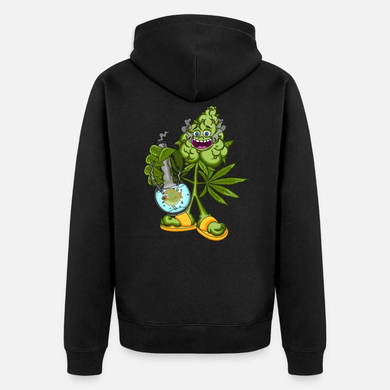 THC Maennchen Cannabis Marijuana CBD - Veste à capuche bio Premium Unisexe - noir