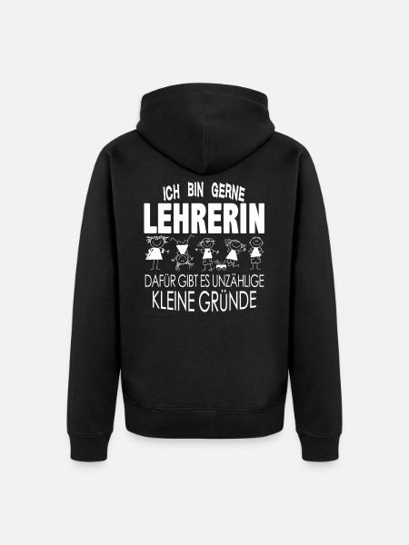 Je suis comme professeur - Veste à capuche bio Premium Unisexe - noir
