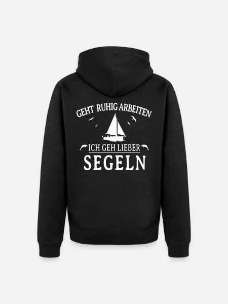 Sailing! I prefer sailing - Unisex Premium Organic Zip Hoodie - black