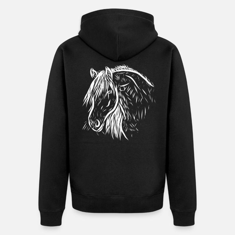 Cheval - Veste à capuche bio Premium Unisexe - noir