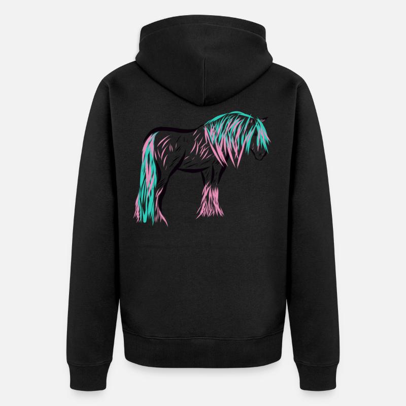 Cheval - Veste à capuche bio Premium Unisexe - noir