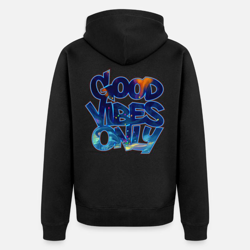 VIBES ONLY Graffiti - Veste à capuche bio Premium Unisexe - noir