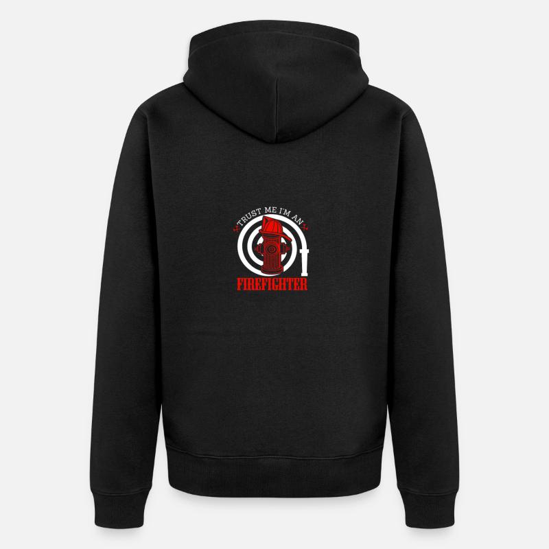 Croyez-moi je suis pompier - Veste à capuche bio Premium Unisexe - noir