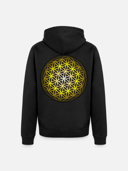 Fleur de vie - Veste à capuche bio Premium Unisexe - noir