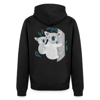Koala - Veste à capuche bio Premium Unisexe - noir - Dos - Nico (187cm)