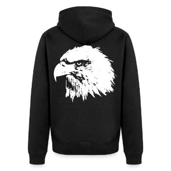 2 Falcon Eagle Falcon Eagle Falcon Airfighter Navy A - Veste à capuche bio Premium Unisexe - noir - Dos - Nico (187cm)