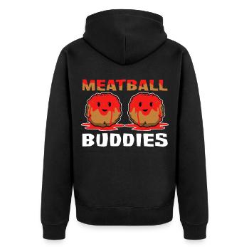 Best Meatball Friends - Meatball - Unisex Premium Organic Zip Hoodie - black - Back - Nico (187cm)