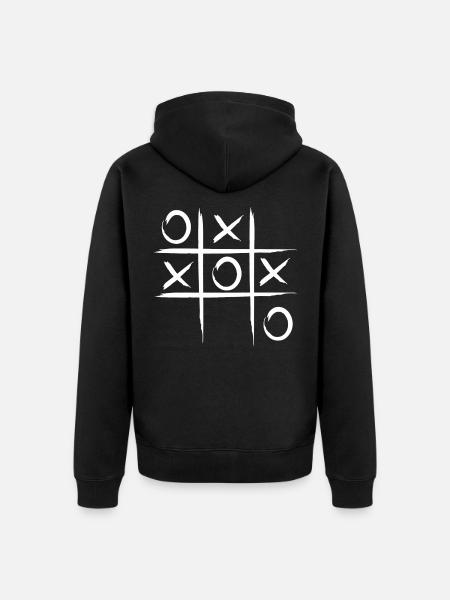 Tic tac toe - Unisex Premium Bio Zip Hoodie - Schwarz