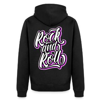 Rock n Roll - Veste à capuche bio Premium Unisexe - noir - Dos - Nico (187cm)
