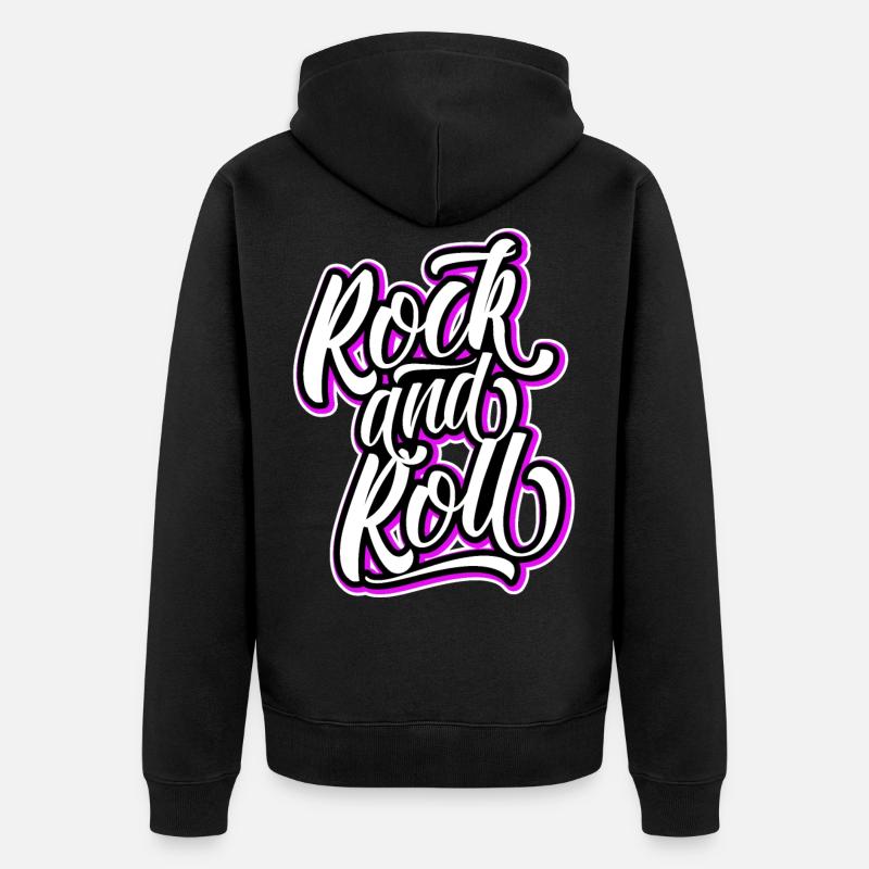 Rock n Roll - Veste à capuche bio Premium Unisexe - noir