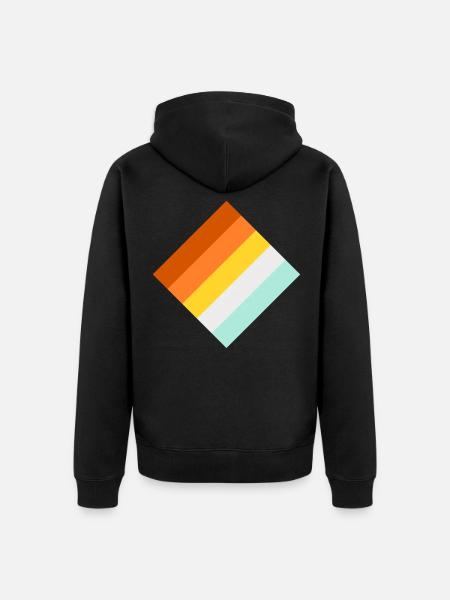 Retro - Unisex Premium Bio Zip Hoodie - Schwarz