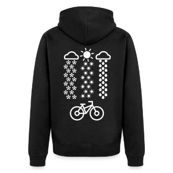Bicycle mountain bike racing sport racing bike gifts - Unisex Premium Organic Zip Hoodie - black - Back - Nico (187cm)