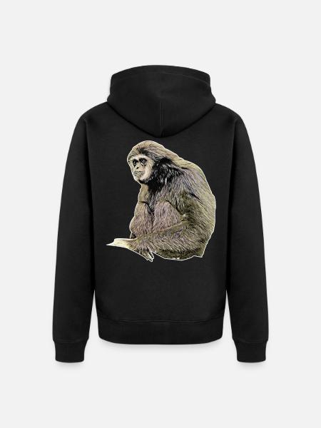 Gibbone - Felpa con cappuccio ecologica premium unisex - nero