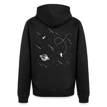 Cosmos de l’espace Astronaute Planet - Veste à capuche bio Premium Unisexe - noir - Dos - Nico (187cm)