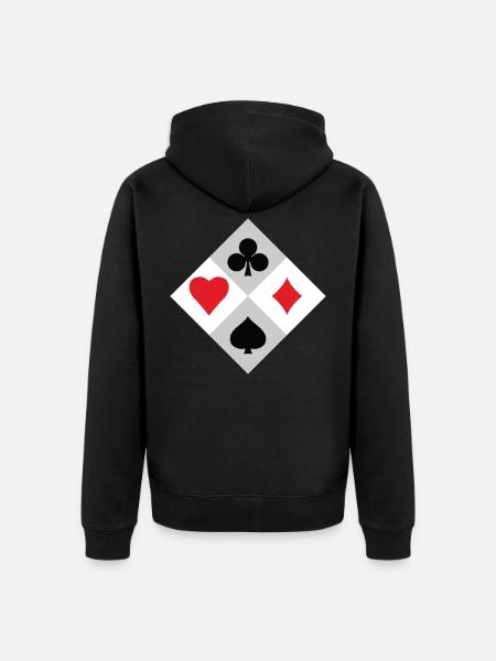 Card player - Unisex Premium Organic Zip Hoodie - black