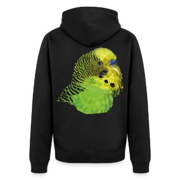 Australian parakeet - Unisex Premium Organic Zip Hoodie - black - Back - Nico (187cm)