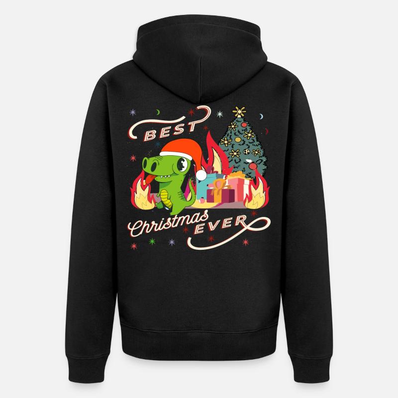 Noël Dino - Veste à capuche bio Premium Unisexe - noir