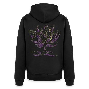 Body Art Body Artist Tatoo Tattoo - Unisex Premium Organic Zip Hoodie - black - Back - Nico (187cm)