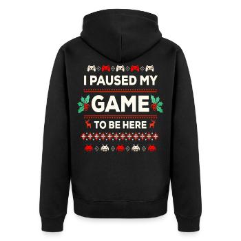 Gamer Gaming Christmas Gift pc - Unisex Premium Organic Zip Hoodie - black - Back - Nico (187cm)