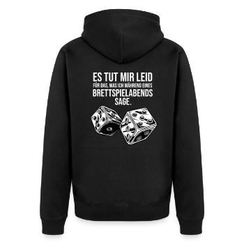 jeu de société dés jeu de société - Veste à capuche bio Premium Unisexe - noir - Dos - Nico (187cm)