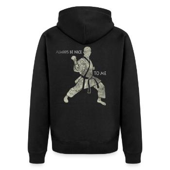 joueur de karaté - Veste à capuche bio Premium Unisexe - noir - Dos - Nico (187cm)