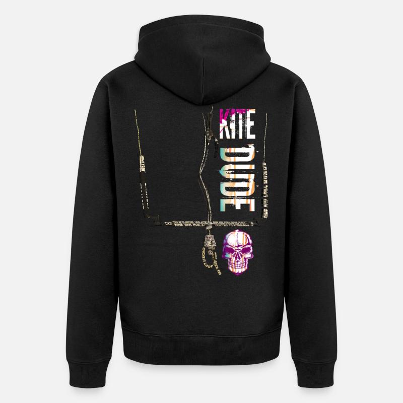 kitesurf kite mec - Veste à capuche bio Premium Unisexe - noir