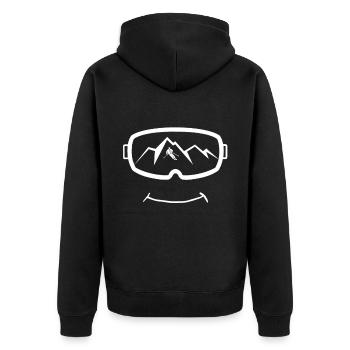 Lunettes de ski happy face ski sport skieur - Veste à capuche bio Premium Unisexe - noir - Dos - Nico (187cm)