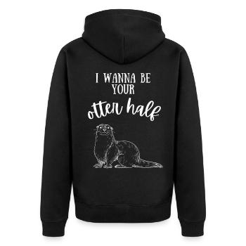 I wanna be your otter half sort Cadeau Amour - Veste à capuche bio Premium Unisexe - noir - Dos - Nico (187cm)