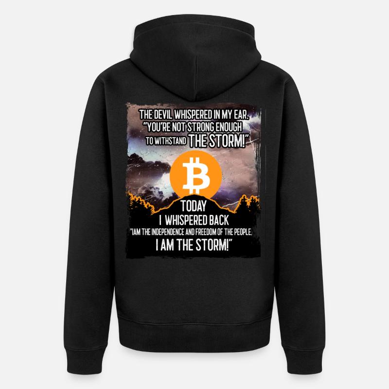 Bitcoin Storm - Veste à capuche bio Premium Unisexe - noir