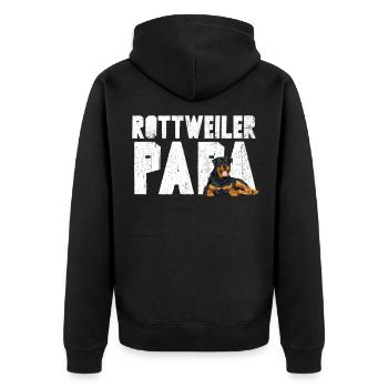 Rottweiler Papa - Veste à capuche bio Premium Unisexe - noir - Dos - Nico (187cm)
