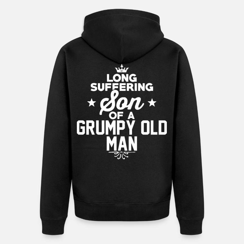 grumpy old man - Veste à capuche bio Premium Unisexe - noir