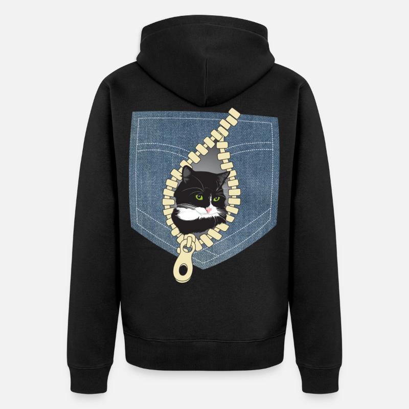 Chat Chats - Veste à capuche bio Premium Unisexe - noir
