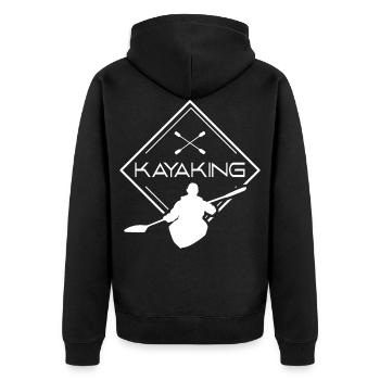 Kayak Kayaker Kayaking Kayak Kayaking - Unisex Premium Organic Zip Hoodie - black - Back - Nico (187cm)