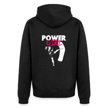 Power Girl Kickboxing Kickboxing Kickboxing Sports de combat - Veste à capuche bio Premium Unisexe - noir - Dos - Nico (187cm)