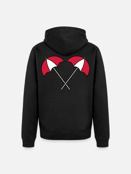 Parasol pattern summer - Unisex Premium Organic Zip Hoodie - black