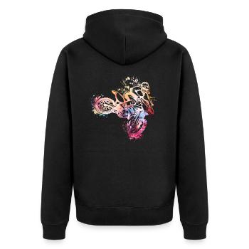 Le sport automobile - Veste à capuche bio Premium Unisexe - noir - Dos - Nico (187cm)