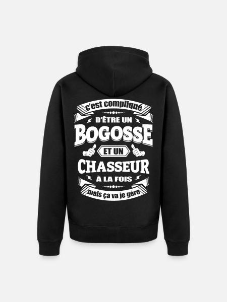 BOGOSSE ET CHASSEUR - Veste à capuche bio Premium Unisexe - noir