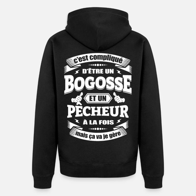 BOGOSSE ET PÊCHEUR - Veste à capuche bio Premium Unisexe - noir