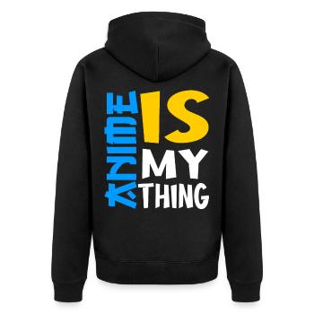 Anime Manga Japan Cosplay Gift - Unisex Premium Organic Zip Hoodie - black - Back - Nico (187cm)