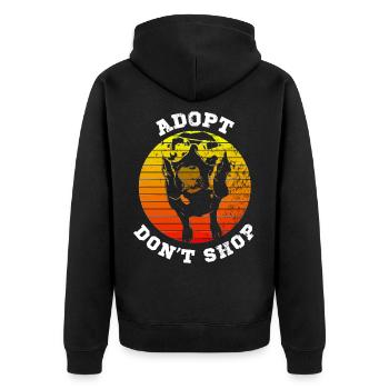 adopt don’t shop - Veste à capuche bio Premium Unisexe - noir - Dos - Nico (187cm)