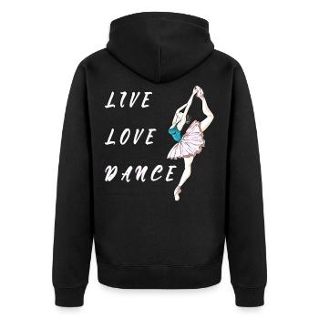 Balett ballerine danseur fille danse - Veste à capuche bio Premium Unisexe - noir - Dos - Nico (187cm)