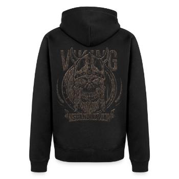 Viking scandinave - Veste à capuche bio Premium Unisexe - noir - Dos - Nico (187cm)